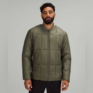 Lululemon Insulated Bomber jacket in medium olive green small